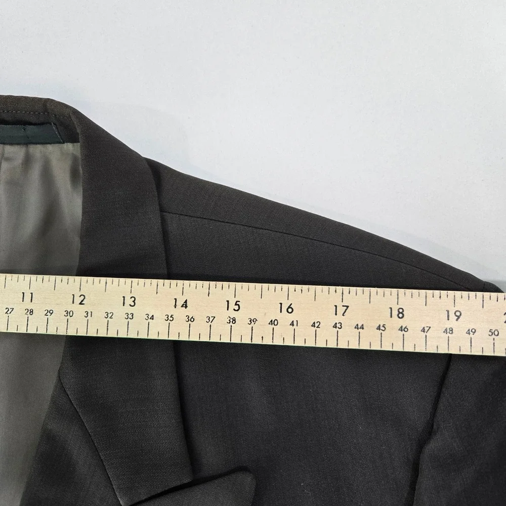 Givenchy Blazer Men's 42 R Large Charcoal Grey Double Breasted Classic Vintage